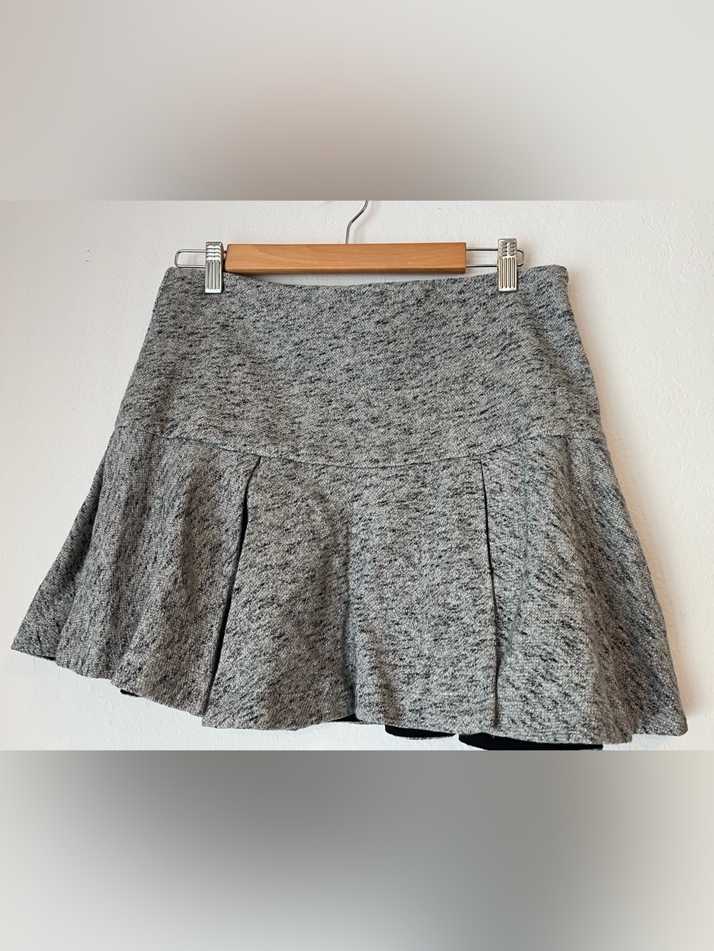 NWT Derek Lam 10 Crosby Pleated Mini Skirt Grey Size 6
